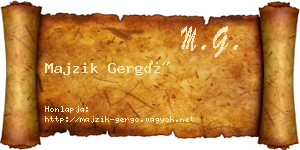 Majzik Gergő névjegykártya