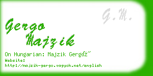 gergo majzik business card